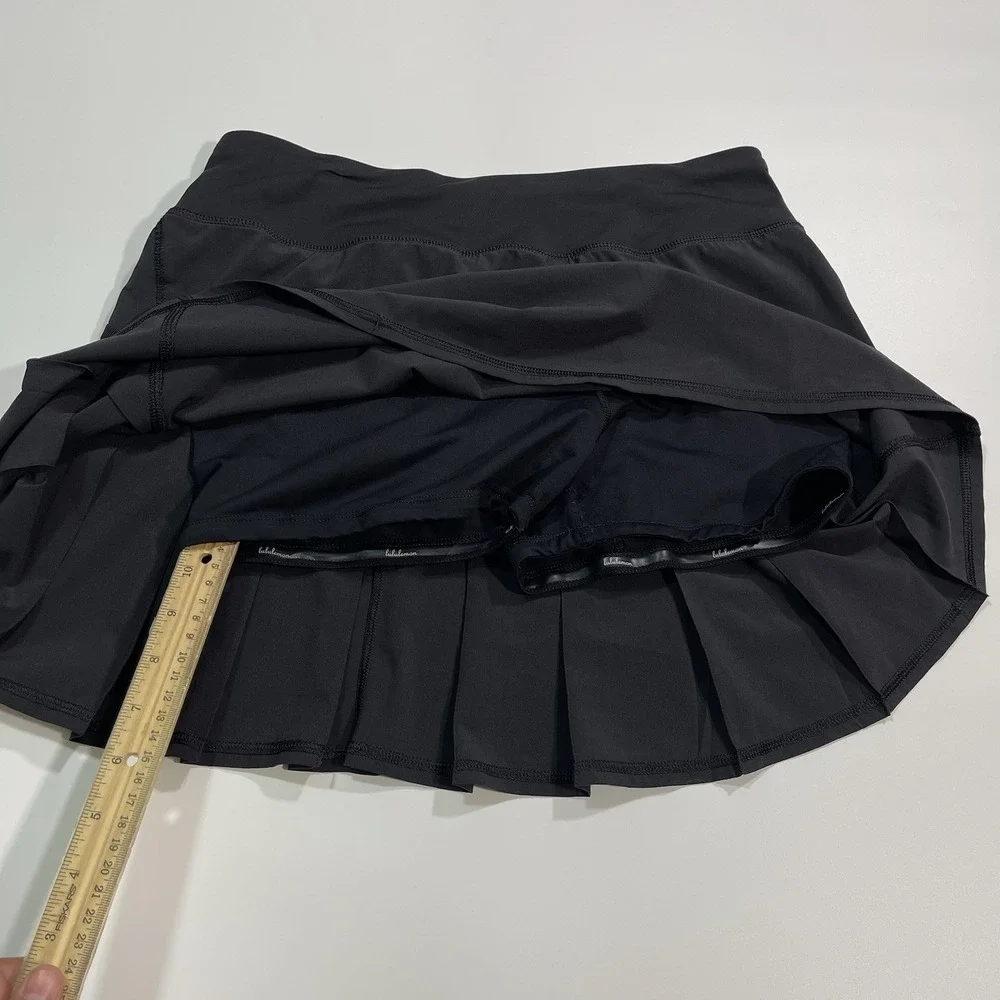 Lululemon Skirt Women 6 Black Run Pace Setter Pleated Luxtreme Swift Tennis Golf